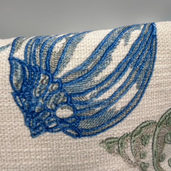 Decorative Pillow Seashell Print 11"x8" Coastal Neutral Accent‎ Beach Nautical - Picture 10 of 11